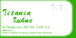 titania kuhne business card